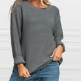 thumbnail image 2 of Vedolay Women's Fall Tops Womens Fall Knitted V-Neck Collared Pullover Long Sleeve Winter Sweater,Gray XL, 2 of 4