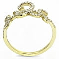 thumbnail image 2 of IP Gold(Ion Plating) Stainless Steel Ring with AAA Grade CZ in Clear for Women Style DA170, 2 of 4
