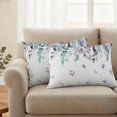 thumbnail image 2 of Spring Blue Pillow Covers 2 Pack Eucalyptus Leaves Pillowcase Waterproof Outdoor Throw Pillow Cover for Patio Balcony Rectangular Cushion 20”x12”, 2 of 9