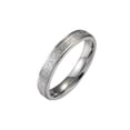 thumbnail image 1 of Stainless Steel Ring Personalized Sparkling Rings Jewelry Personalized Decoration Simple Design Gift Dressing Up Accessory for Wedding Party Daily Working Silver 4MM, 1 of 9