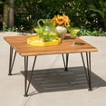 thumbnail image 3 of Acacia Wood and Iron Coffee Table / Ideal for Outdoor Enjoyment, 3 of 5