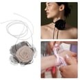 thumbnail image 3 of Unique Bargains Flower Choker Necklace 1Pc Apricot Gray, 3 of 6