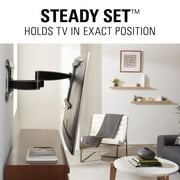 SANUS Premium Full Motion TV Wall Mount for TVs Up to 90 - Smooth Extension, Swivel & Tilt, Black Finish