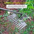 thumbnail image 5 of Kumdkd Professional Stainless Steel Weeding Tool - Heavy Duty Manual Weed Puller for Dandelions, Crabgrass & Thistles | 3-in-1 Garden Hand Tool with Ergonomic Handle | Lawn Care Essentials(5 teeth), 5 of 7