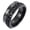 BlackUS 6, variant on Unisex Fashion Titanium Steel Roman Numerals Twist Chain Ring Party Jewelry Gift