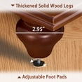 thumbnail image 4 of CQSXDA 22.9 Inch Mid Century Modern Nightstand in Wood Finish with 2 Drawers, USB Ports and Outlet Holefor Living Room or Entryway, Walnut, 4 of 11