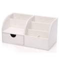 thumbnail image 3 of Full Leather White - Caja de almacenamiento de cuero multifuncional para escritorio Ormromra LKX-0741-8, 3 of 6