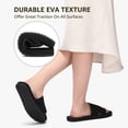 thumbnail image 3 of Flat Sandals Memory Foam Slides for Women Slide Sandals All Black Size 7, 3 of 8