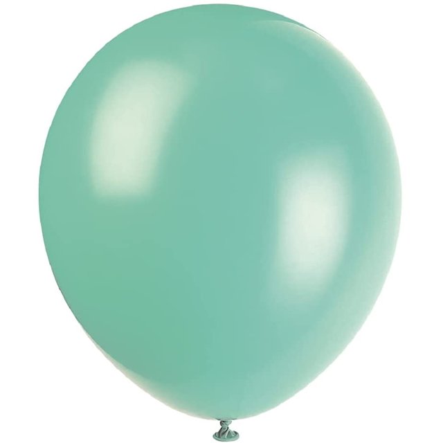 12" Latex Sea Foam Aqua Balloons, 10ct