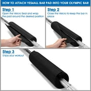 Yes4All Foam Bar Pad, Ideal for Squats, Hip Thrusts, Black, Single