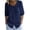 Navy, variant on Vrorvz Printed Top Womens 3/4 Sleeve Button down Collared Tops Summer Business Blouses Casual Work Outfit