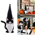 thumbnail image 2 of Muñeco de adorno de gnomo de gato de Halloween YONGSHENG sin rostro, 2 of 5