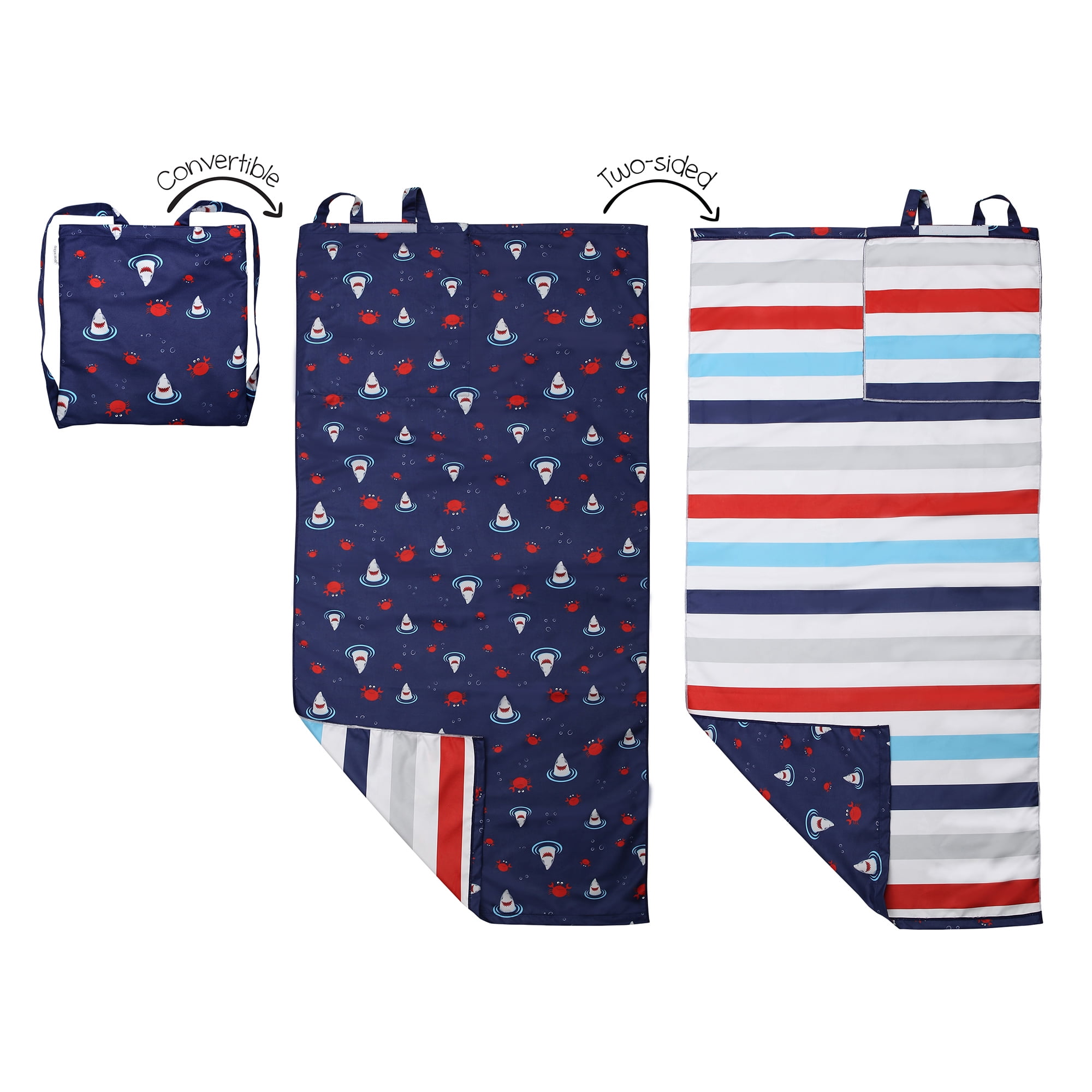 FlapJackKids Towel Backpack SHARK CRAB