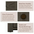 thumbnail image 4 of Farmhouse Nightstand with Charging Station, Beside Table with Barn Door, Modern End Side Table with Storage for Bedroom, Office, 4 of 8