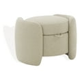 thumbnail image 5 of SAFAVIEH Couture Danianna Modern Boucle Ottoman with Storage, Oatmeal, 5 of 8
