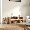thumbnail image 3 of Mifurn 7-Cube Storage Organizer, Cube Bookcase with Closed Back Panel, Open Shelf Bookshelf for Bedroom Living Room Office, Oak, 3 of 9