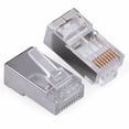 thumbnail image 3 of 100 pcs RJ45 8P8C CAT5E Shielded Modular plug gold plated network connector, 3 of 4