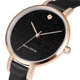 thumbnail image 2 of Delix Stylish Women Watch Leather Band Quartz Watch Round Dial Rhinestone Watch, 2 of 10
