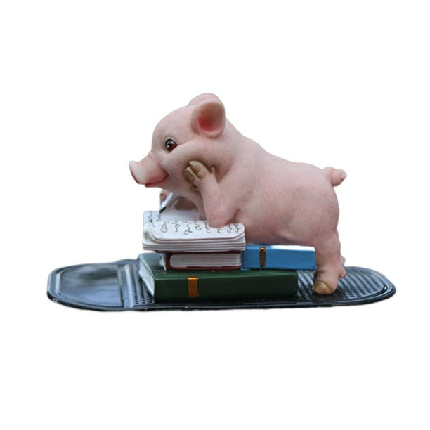 Figura de cerdo de resina Escultura de cerdo de resina Adorable Cerdo en miniatura coleccionable Jardín Estilo B 9x6x8cm