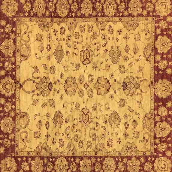 Ahgly Company Indoor Square Oriental Brown Traditional Area Rugs, 3' Square