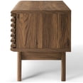 thumbnail image 6 of Contemporary Modern Urban Designer Living Room Lounge Club Lobby Media TV Stand Storage Set, Wood, Natural Walnut Brown, 6 of 7