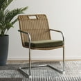 thumbnail image 2 of SAFAVIEH Malou Industrial Velvet Solid Dining Armchair, Olive/Natural, 2 of 13