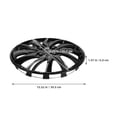thumbnail image 2 of unbranded 2Ud Tapas Decorativas De 14 Pulgadas Color Negro Material Resistente Y Duradero, 2 of 8