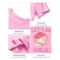 thumbnail image 6 of QAFOPEH Women Let's Go Girls Crew Neck Short Sleeve Bachelorette Party Tee Top, 6 of 7