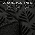 thumbnail image 6 of Exclusivo Mezcla Twin Size Fleece Blanket for Bed, Leaves Pattern Super Soft and Cozy Blankets, Plush Fuzzy Lightweight, Black, 60"x80", 6 of 7