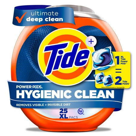 Tide Hygienic Clean Power PODS Laundry Detergent Pacs, Original Scent, 25 Count