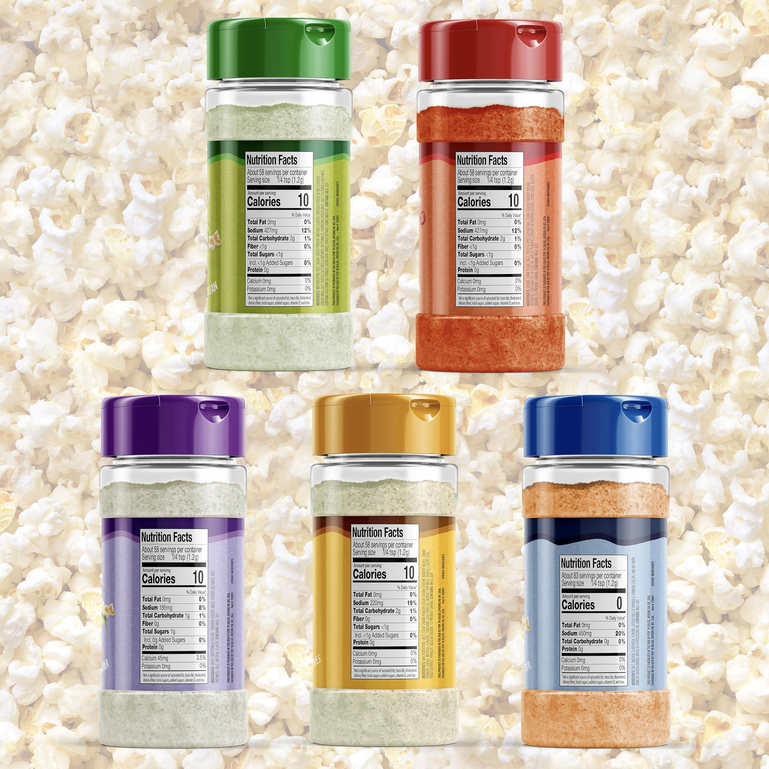 Popcorn Seasoning Gift Kit | Seven Organic Spice Blends