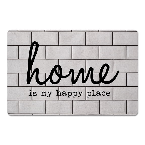 Creative Products Home Is My Happy Place 18 x 27 Floor Mat