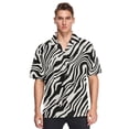 thumbnail image 3 of Camisa hawaiana de playa para hombre, con estampado 3D, holgada, de manga corta, con botones, informal, de talla grande, 3 of 5