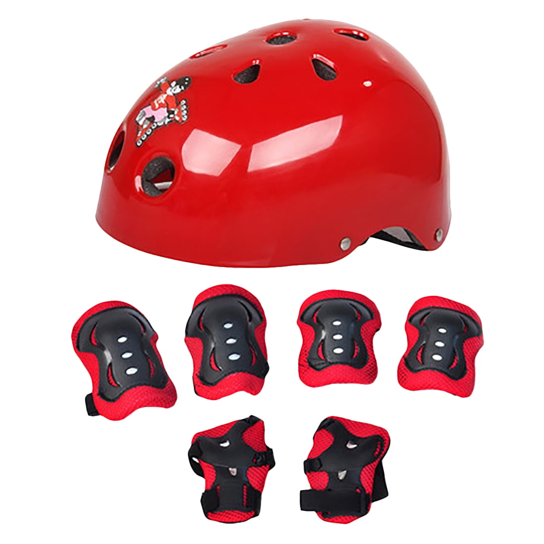 Elbow Wrist Knee Pads and Helmet Sport Safety Protective Gear Guard for Kids Skateboard Skating Cycling Riding Blading... by