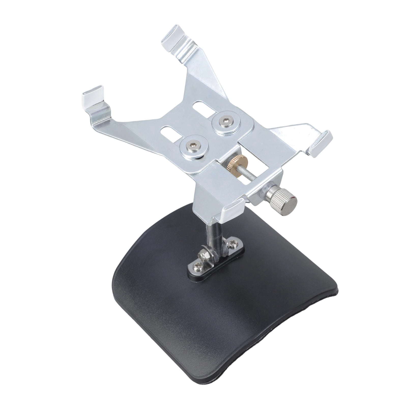 Classical Guitar Performances Stand Silver Clamping Systems Black Stabilizing Base Secure Instrument Holder Metal Texture