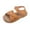 Brown, variant on BUWTTER Girls Sandals Kids Lightweight Breathable Outdoor Summer Shoes with Sole Cross Strap Adustable Strap Beige Sandals Size 12-15 M