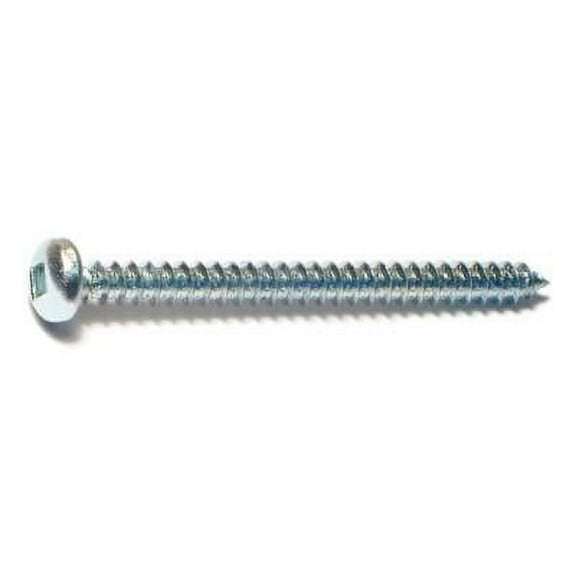 #8 x 2" Zinc Square Drive Pan Head Sheet Metal Screws SMSPS-319 (50 pcs.)