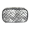 thumbnail image 1 of Equate Beauty cosmetic bag - Crosshatch Double Compartment Case, 1 of 4