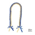 thumbnail image 3 of MERILER Blue and White Graduation Ribbon Lei Necklace - Handicraft Knitted, Customizable Length, Perfect for Graduation Ceremony and Party, 3 of 7