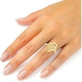thumbnail image 2 of Floreo 10k Yellow Gold A-Z Cursive Letter and Heart Initial Ring, Small Heart (0.7"), 2 of 5