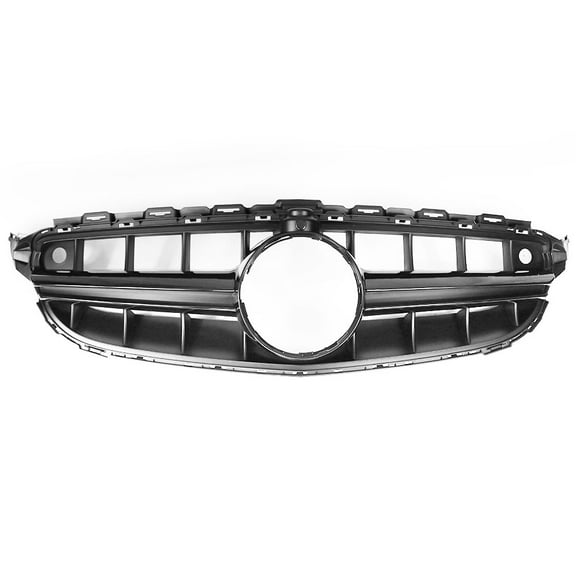 Ikon Motorsports Compatible with 15-18 Mercedes-Benz C Class W205 Sport E63S Vertical Unpainted Grille Guard 2015 2016 2017 2018