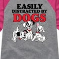 thumbnail image 3 of Disney - 101 Dalmatians - Easily Distracted By Dogs - Toddler And Youth Girls Raglan Graphic T-Shirt, 3 of 5