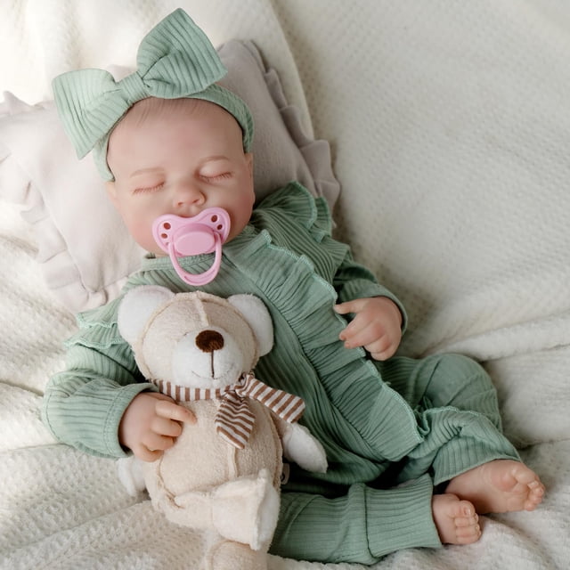Muñeca Reborn Jirachi Realilike Sleeping de 18 pulgadas con accesorios