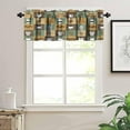 thumbnail image 6 of Coffee Valance Curtains Farmhouse Rustic Coffee Cups and Beans Vintage Aesthetic Art Rod Pocket Curtain Valance for Kitchen Bedroom Living Room Decor 1 Panel W54xL18 Inch, 6 of 6