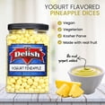 thumbnail image 3 of Yogurt Covered Pineapple Dices by It's Delish, 3 LBS Jumbo Container  Kosher Dairy-Free Jumbo Yogurt Covered Fruit for Vegan Snacking  Dried Diced Pineapple Coated in Yogurt-Flavored Shell Snack..., 3 of 7