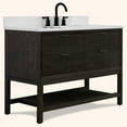 thumbnail image 2 of Legion Furniture 48" VANITY BROWN OAK FINISH KD ON LEGS WITH 1" THICK WHITE ARTIFICIAL STONE, 2 of 5