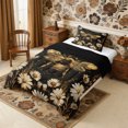 thumbnail image 2 of Manfei Floral Bee Twin Comforter Sets 2pcs,Vintage Aesthetics Bedding Set,1 Comforter and 1 Pillowcase,Reversible, 2 of 6