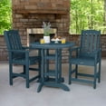 thumbnail image 2 of Highwood's 36" Round 3-pc Lehigh Dining Set - Counter Height, Outdoor, Eco-friendly, Synthetic Wood, 2 of 9