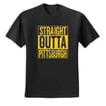 thumbnail image 2 of Straight Outta Pittsburgh Pit Fan | Fantasy Football | Mens Sports Graphic T-Shirt, Black, Small, 2 of 4