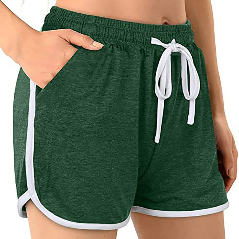 FAKKDUK Athletic Shorts For Womens Casual Yoga Pants Teen Girls High  Waisted Shorts Comfy Lounge Workout Sports Shorts Summer Baggy Shorts with